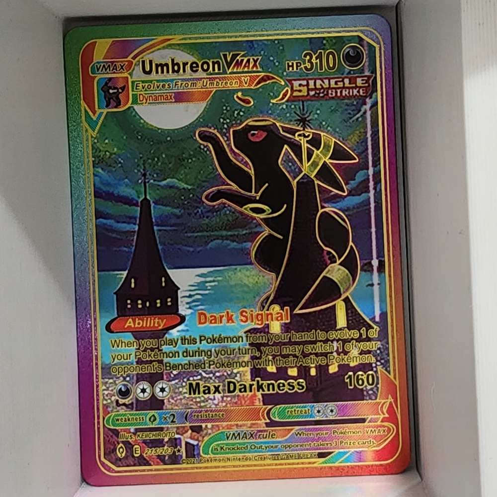Umbreon VMAX HP 310 Rainbow Foil Fan Art Pokémon Card